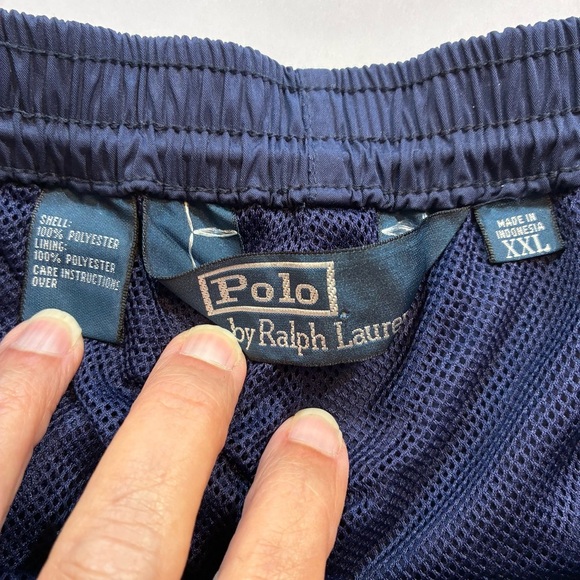 Polo Ralph Lauren Mens Track Pants Size XXL Navy/Royal Blue Mesh Lined Ankle Zip - Picture 8 of 9